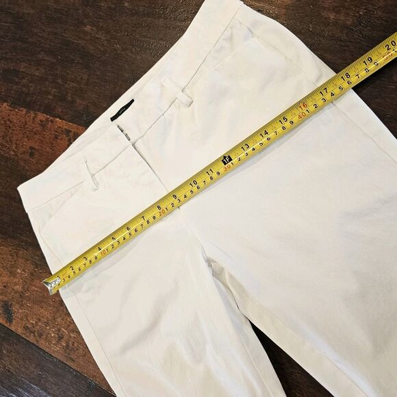 Women's Size 6 white slim ankle pants slacks cigarette pants Mid Rise - Picture 7 of 10